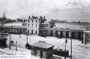 La Gare et vue sur le Moucherotte 1905