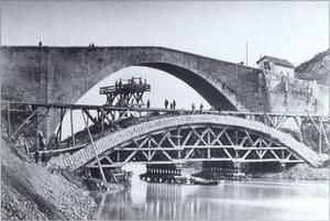 Construction du second pont de claix 1880
