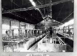 Construction de l'usine de chimie - Les bassins 1915