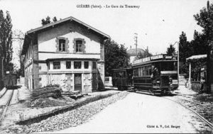 Gare du tramway de GIères 1910