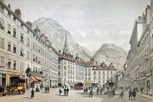 Gravure Place grenette - 1700 1880