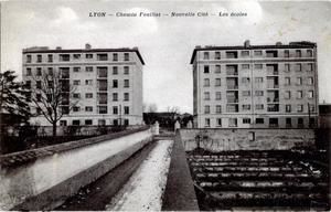 Chemin Feuillat ; Nouvelle Cité ; Les écoles vaux en velin 1915