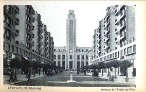 Villeurbanne Avenue de l'Hôtel-de-Ville 1922
