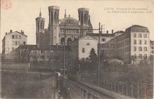 Lyon Viaduc et Tramway de Fourvière à Loyasse 1935