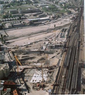 Reconstruction de la gare de Grenoble avant les jeux olympiques 1967