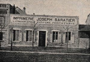 Imprimerie, litographie, graveur et phtotypie Joseph Baratier 1915