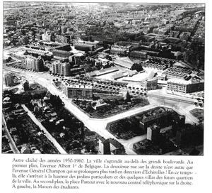 Vue aérienne des grands boulevards 1951