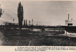L'emplacement du futur groupe scolaire Anatole France  1925