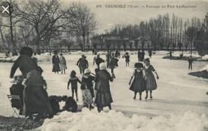 Patinage au parc Lesdiguières, actuel parc Bachelard 1905