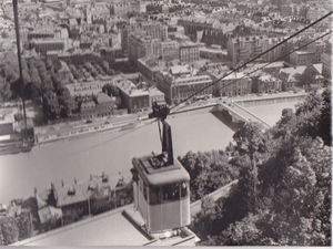 La descente du téléphérique de la Bastille 1968