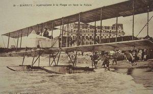Décollage d'Hydroplane sur la grande Plage 1912