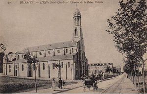 L'église st Charles et l'Avenue reine Victoria 1904