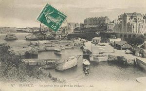 Le port des pêcheurs de Biarritz 1907