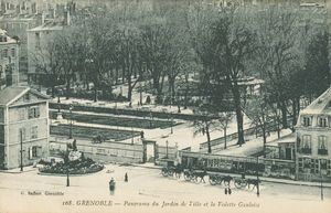 Grenoble avant le téléphérique, le jardin de ville et la vedette gauloise 1892