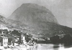 Grenoble, avant la construction des quais et le saint Eynard 1885