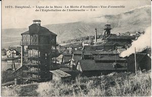 Vue d'ensemble des Mines, exploitation de l'anthracite 1910