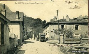 Terminus du tram à la monta 1903