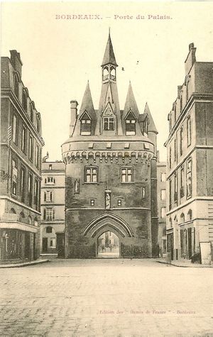 Bordeaux, l'entrée du Palais, fin du XIX° siècle. 1894