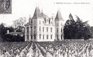 Le chateau de Bellegrave et les vignes 1901