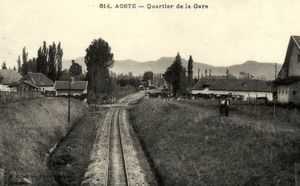 Gare d'aoste début du siècle 1909