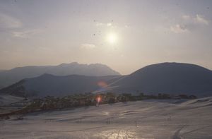 L'Alpe d'Huez sous le coucher de soleil 1984