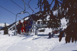 Le télésiège de l'Alpe d'Huez 1984