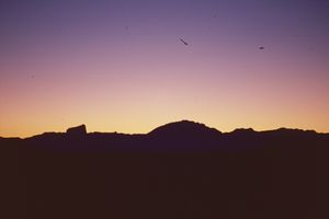 Couché de soleil sur le Mont Aiguille 1986