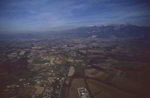 Vue aérienne de Vourey 1985