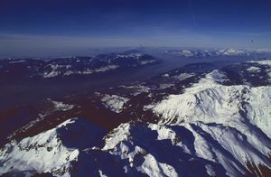 Vue aérienne du massif de la Belledonne 1984