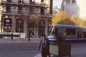 Le Centre ville piéton de Grenoble et son tramway 1988
