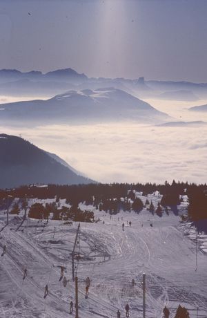 Les pistes de la station de ski de Chamrousse 1982