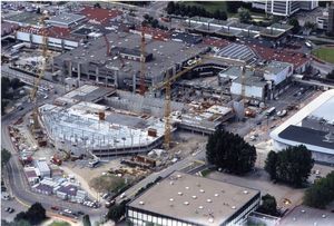 Construction de l'extension de Grand Place 1974