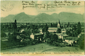 Le vieux Echirolles et le massif de la Chartreuse 1900