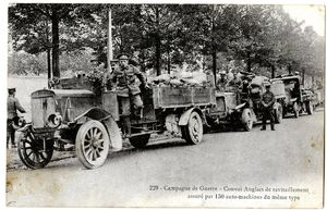 Convoi de ravitaillement durant la guerre 14-18 1915