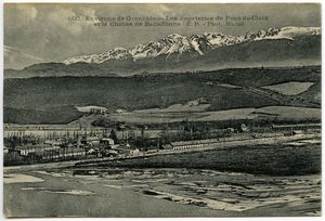 Les papeteries du Pont de Claix et le massif de la Belledonne 1903