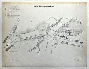 Plan cadastral du projet du pont de Claix 1880