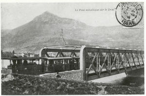 L'ancien pont du Vercors métallique et le tramway SGTE 1912