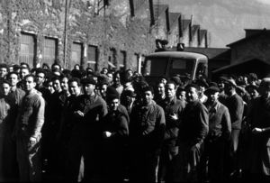 Les ouvriers de l'entreprise Neyret Brenier - Neyrpic 1950