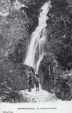 La cascade des Parisiens sur le Chemin des Cuves 1885
