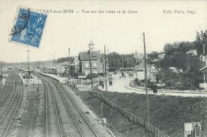 Vue sur les voies et la gare 1925