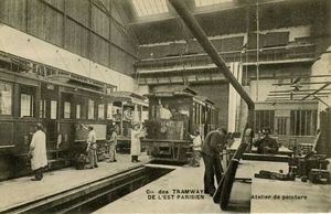 Compagnie de Tramways de l'est parisien-Atelier de Peinture 1910