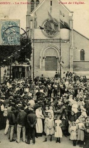 La Fanfare sur la Place de l'église 1905
