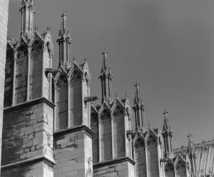 Basilique Saint-Denis Les clochetons sur le toit 1987