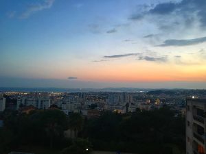 Vue sur Nice et coucher de soleil 2016