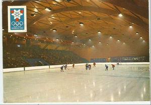 Stade de glace pendant les JO de 1968 1968