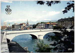 Vue du Pont Marius Gontard pendant les JO 1968