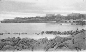 Île de Sieck, vue du mole et du port 1905