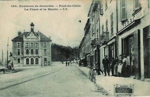 Pont de Claix, la Place et la Mairie 1900
