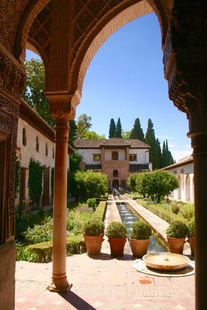 Alhambra à Grenade, jardins du Generalife, Andaousie 2016