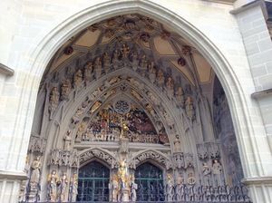 Tympan du grand portail, la Collégiale St Vincent de Berne 2014